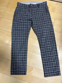 チェック柄スリムフィットパンツ　サイズS