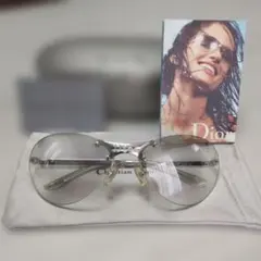 ☆美品☆Dior サングラス リムレス ブルーレンズ ケース付き ユニ