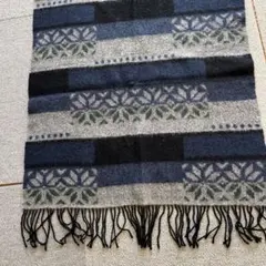 ネイビー グレー ストライプ ストール
