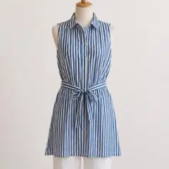 BUONA GIORNATA ストライプ シャツワンピース ノースリーブのサムネイル