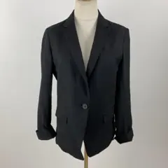 美品 COMME CA ISM テーラードジャケット フォーマル ストライプ 黒