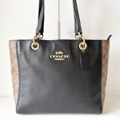 極美品】COACH コーチ CC395 テイラートートバッグ ブラック 現行品 