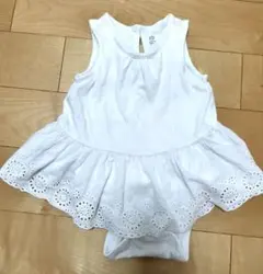 baby gap ベビー フリルロンパース 80 白 女の子