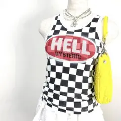 y2k✨️ HYSTERIC MINI フラッグチェック ロゴ タンクトップ