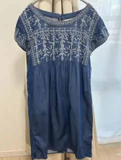 ジャーナルスタンダード 刺繍入りデニムワンピース Sのサムネイル
