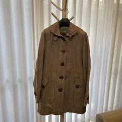 THE EMPORIUM 茶グレンチェックコート　取り外し可のライナー付き