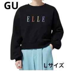 最終処分価格 GU エル ELLE コラボ スウェットプルオーバー ブラック L