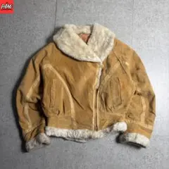 1005古着ADVENTUREBOUNDムートンボアジャケフェイクレディースＭ