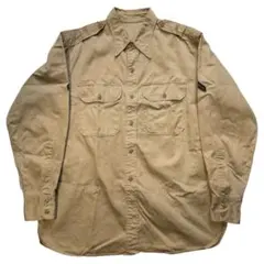 50s US ARMY コットンツイル チノシャツ - メルカリ