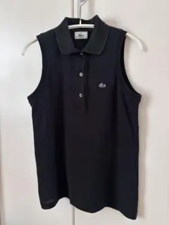 LACOSTE ノースリーブ ポロシャツ ブラック