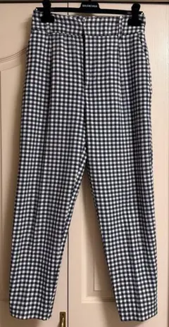 ZARA ギンガムチェック ハイウェストパンツ
