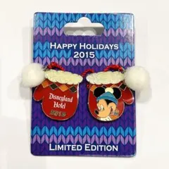 クリスマス限定　カリフォルニア　ディズニー　ミッキー　ピンバッジ