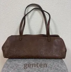 genten ロゴ刺繍入りハンドバッグのサムネイル