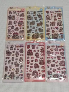 可愛いキャラクターシール6枚セット