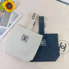 CHANEL ロゴ キャンバス トートバッグ 2色セットのサムネイル