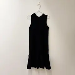 Whim Gazetteノースリーブワンピース 黒ブラックsize1 長谷川京子 Whim Gazetteノースリーブワンピース 黒ブラックsize1 長谷川京子
