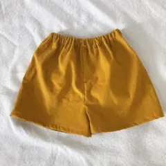 ショートパンツ　コーデュロイ　マスタード　黄色　80 90 100 110