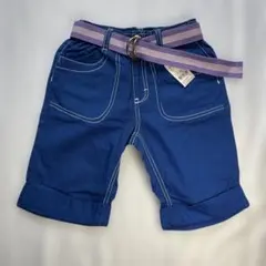 ネイビー 半ズボン 100cm〜 ベルト付き