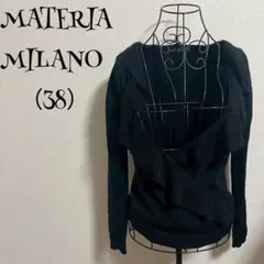 MATERIA MILANO/マテリアミラノ（38）ニット/ブラック/7分袖