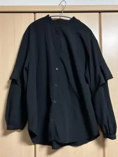 値下げ！GU＊ブラックフリルシャツ 長袖