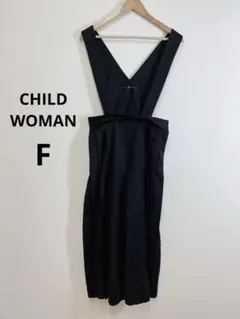 CHILD WOMAN 吊りスカート ジャンパースカート プリーツスカート Fのサムネイル