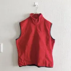 希少 GAP ギャップ フリース ベスト ジャケット 赤 L 海外古着