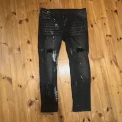 mnml ダメージ加工 ブラックデニム 32 値下可能