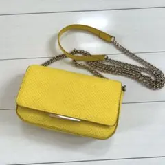 【美品】エイチアンドエムH&M●ショルダーバック　お財布ポシェット黄色