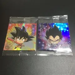 ドラゴンボール シールウエハース 孫悟空 ベジータ ミニ DAIMA 2枚組