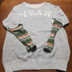 DENIM DUNGAREE グレー トレーナー L