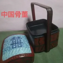 レア 貴重 新品未使用 鎌倉彫徳島工芸品 遊山箱 三段重 メルカリ便匿名