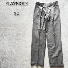 プレイモール 【82】 ボトムス スラックス チェック柄 毛 ウール フォーマル