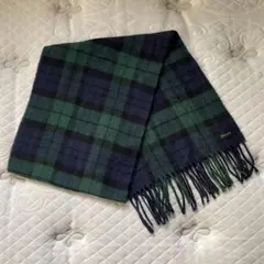 PLST プラステ マフラー　グリーン系　タータンチェック メンズ、レディース