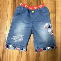 BABYDOLL ミッキー　ディズニー　ハーフデニムパンツ 　130センチ