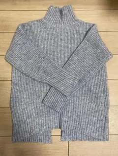 美品☆Samansa Mos2☆ニット☆後ろスリット畦編み