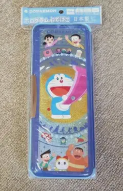 ショウワノート ドラえもん ホログラム筆箱 両面開き キラキラのサムネイル