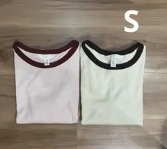 h&m リンガーtシャツ　2枚セット　S