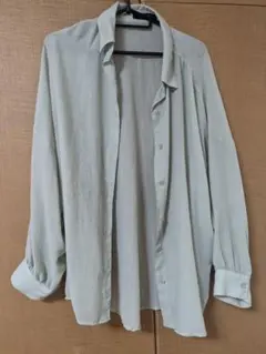アベイル　シアーシャツ　L　薄グリーン　しまむら　GU