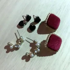 ピアス３点セット　MASON DE REEFURメゾンドリーファー　ハートのサムネイル