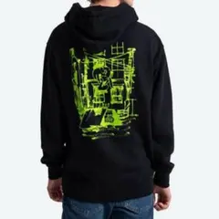 【M】HUF ハフ 裏起毛パーカー HUF×JAMES JARVIS BLACK