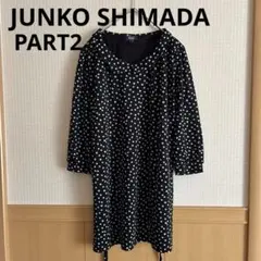 【美品✨】ジュンコシマダ　パート2 黒水玉チュニック　JUNKO SHIMADAのサムネイル