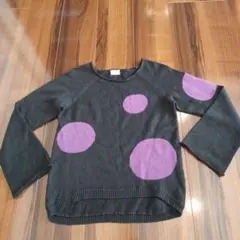 ニット　アンゴラ　薄手　あったか　毛　ウール　レトロ　古着　昭和