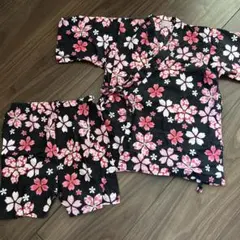 花柄　甚平　100cm