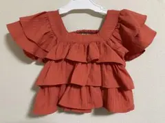 しまむら　フリル半袖　110