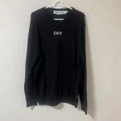 OFF-WHITE オフホワイト ニット M 黒 アロー バックロゴのサムネイル