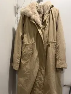 モッズコート ベージュ フェイクファー付き