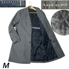 美品　HILTON チェスターコート　高級イタリア生地　グアベロ　花柄　M