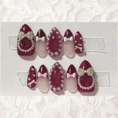 クリスマスネイル ネイルチップ