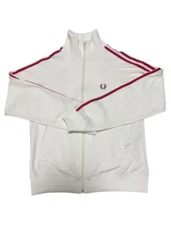 FRED PERRY ホワイト ジップアップジャケット UK 8
