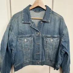 デニムブルー クロップドジャケット